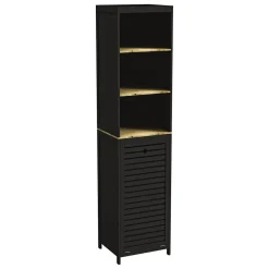 Muebles Con Lavabo Y Auxiliares>Mueble alto wc CANCUN negro