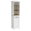 Muebles Con Lavabo Y Auxiliares>Mueble alto wc RIO blanco