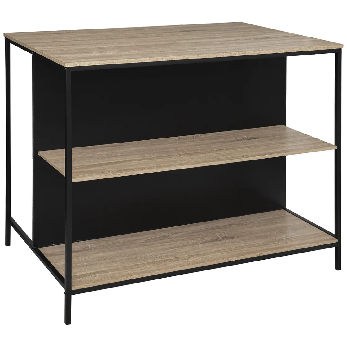 5five Muebles Y Carros De Apoyo>Mueble auxiliar marrón y negro ALIAJ