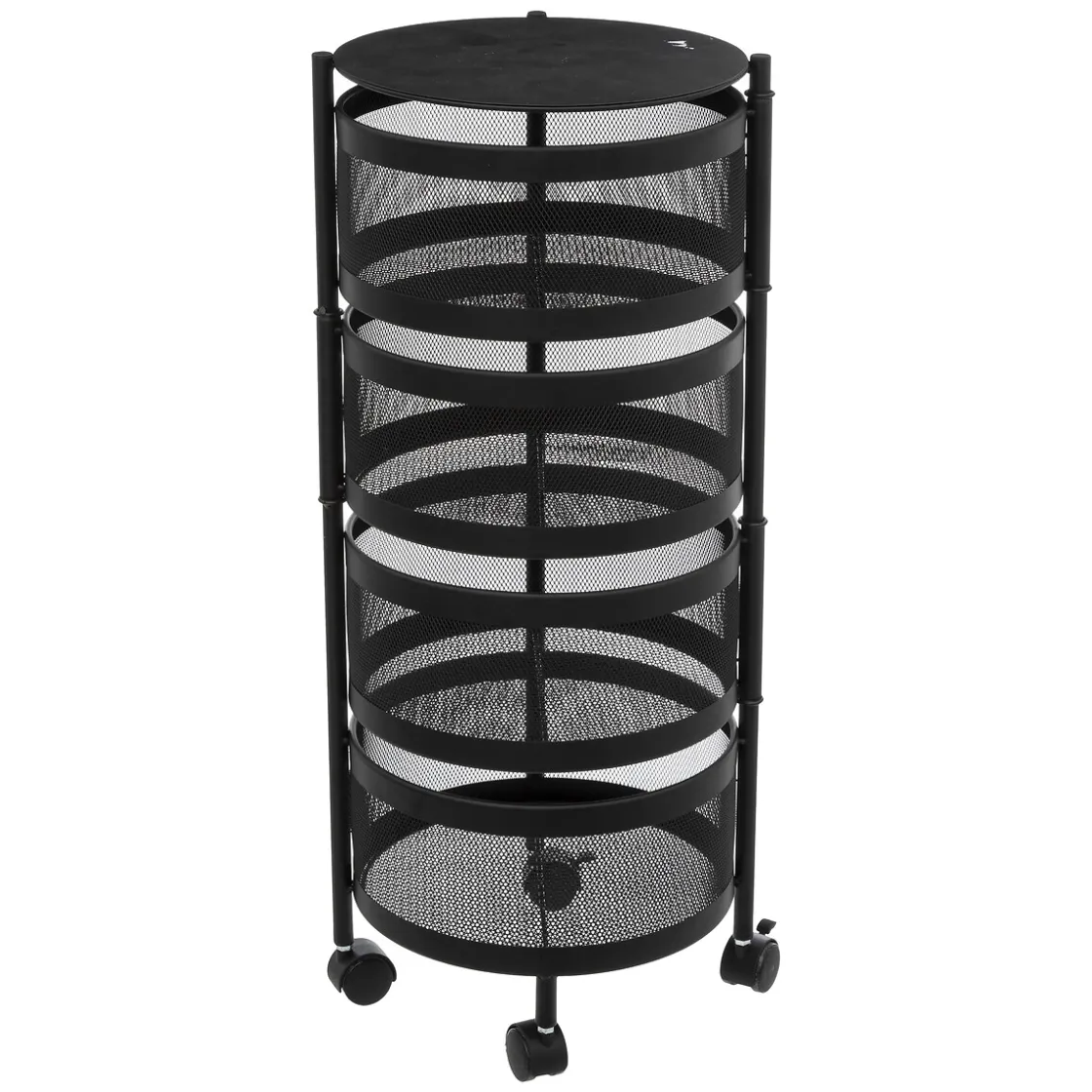 5five Muebles Y Carros De Apoyo>Mueble auxiliar redondo MAYAJ negro de acero 33x76