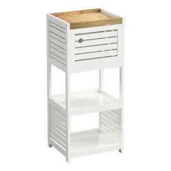 Muebles Con Lavabo Y Auxiliares>Mueble bajo wc con 1 puerta y cajón RIO blanco
