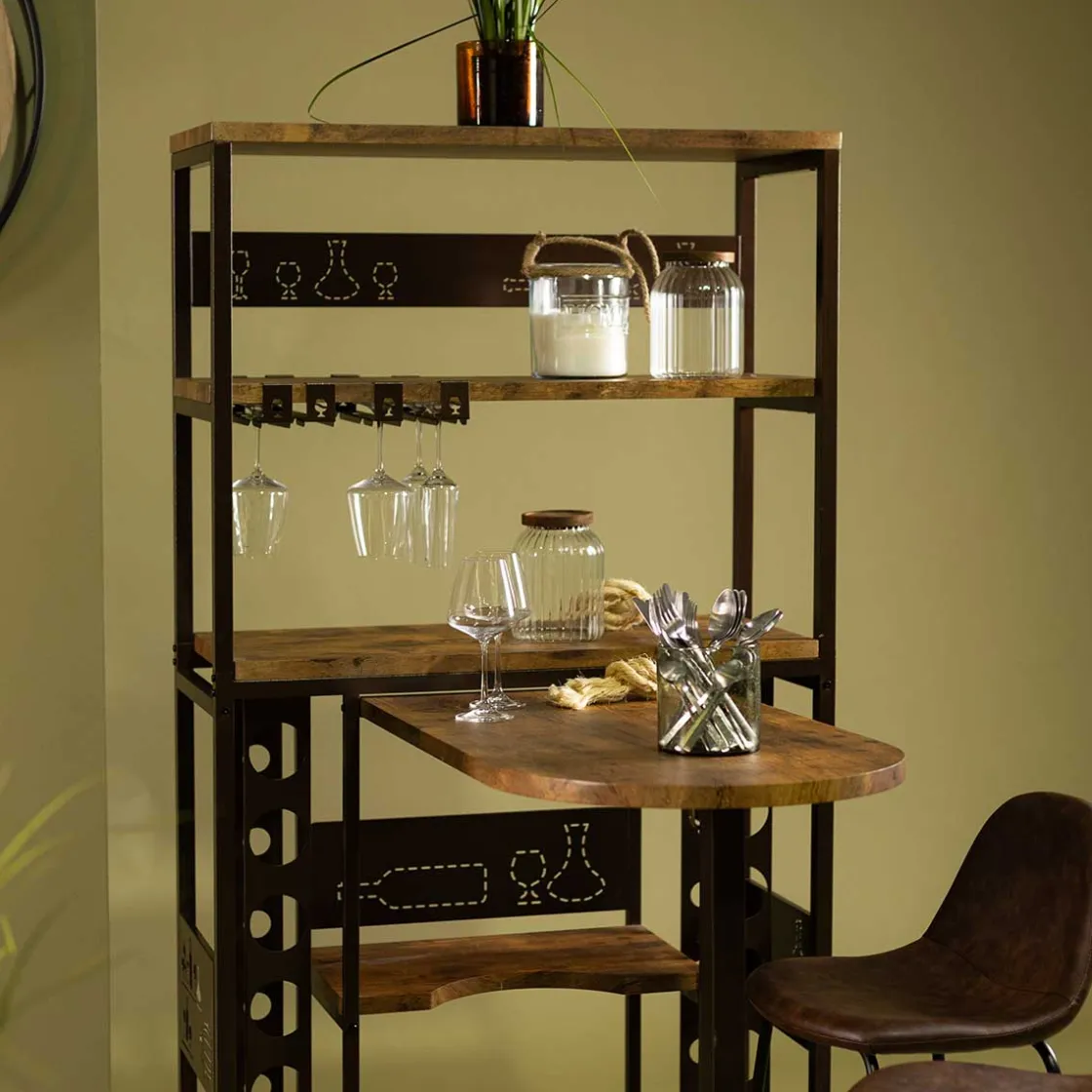 Muebles Y Carros De Apoyo>Mueble bar BOCCA con botellero y tapa removible