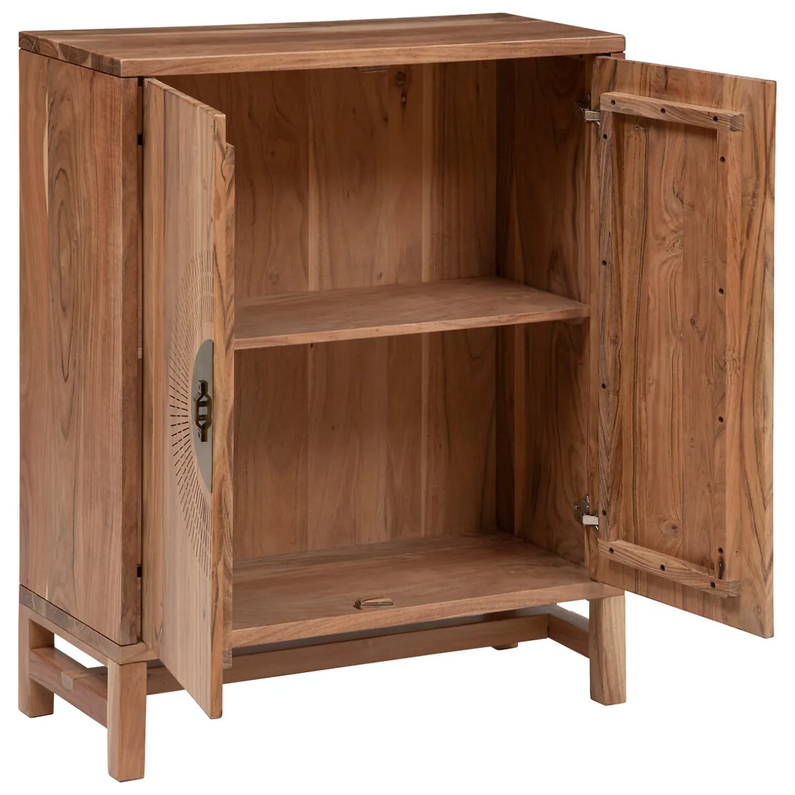 atmosphera Muebles Y Carros De Apoyo|Estilo Oriental>Mueble C/2 Puertas Marrón 80x35x101.5Cm
