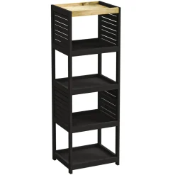 Muebles Con Lavabo Y Auxiliares>Mueble con 5 niveles CANCUN negro
