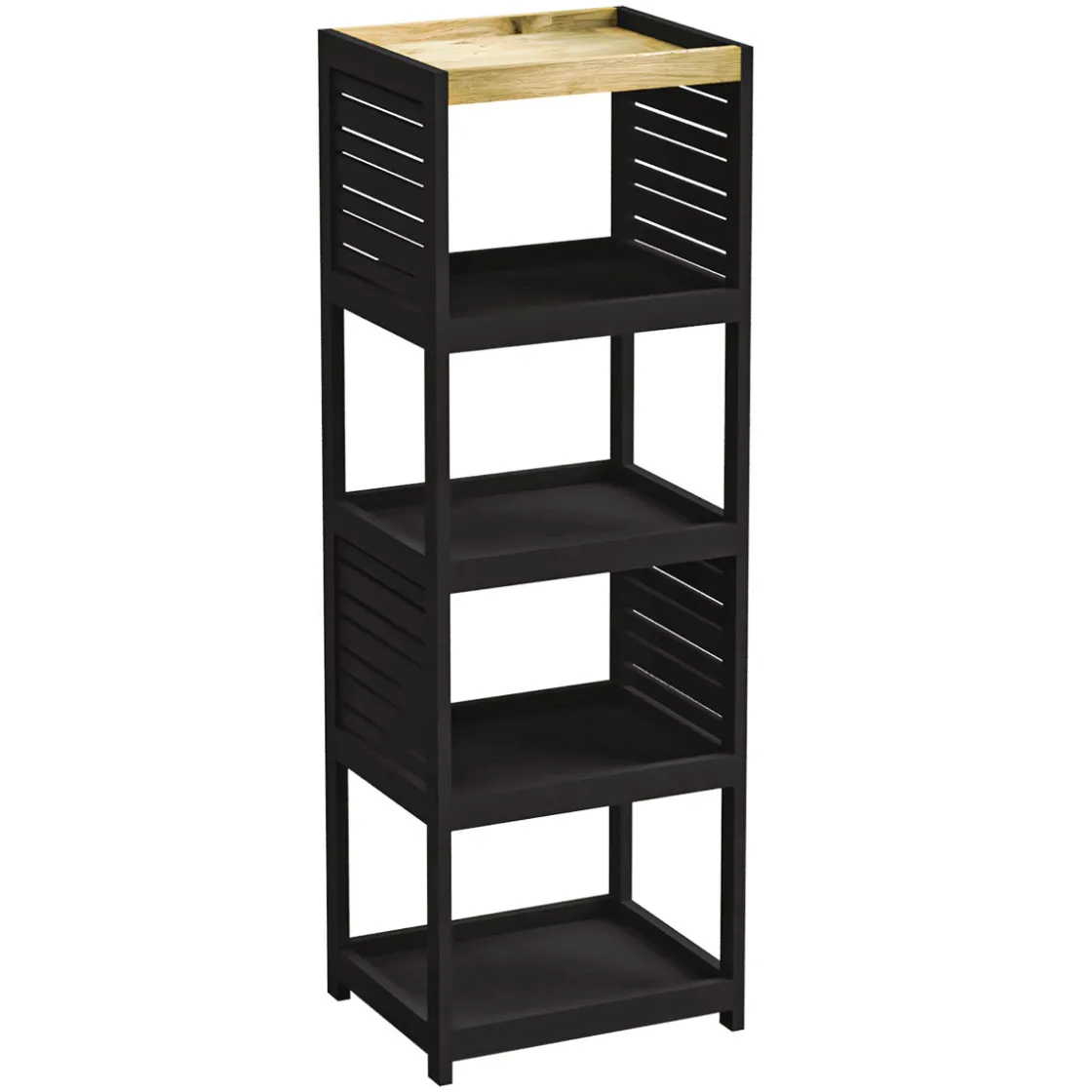 Muebles Con Lavabo Y Auxiliares>Mueble con 5 niveles CANCUN negro