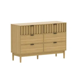 Muebles Y Carros De Apoyo|Estilo Contemporaneo>Mueble de apoyo RAWA beige con 6 cajones