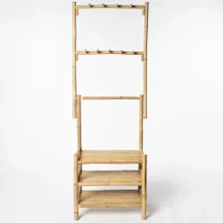 Muebles Con Lavabo Y Auxiliares>Mueble de baño con 3 estantes de bambú