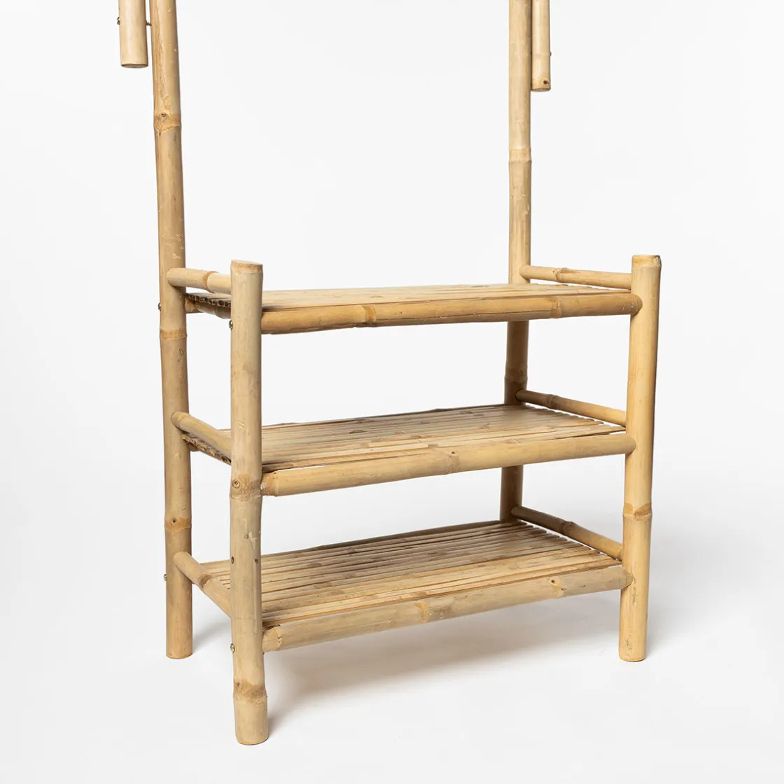 Muebles Con Lavabo Y Auxiliares>Mueble de baño con 3 estantes de bambú
