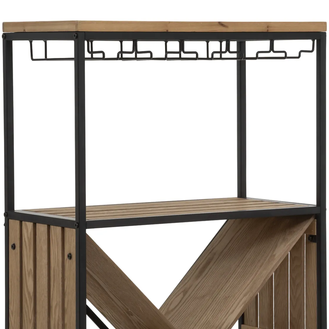 atmosphera Muebles Y Carros De Apoyo>Mueble De Bar Bakos Con Botellero 160cm