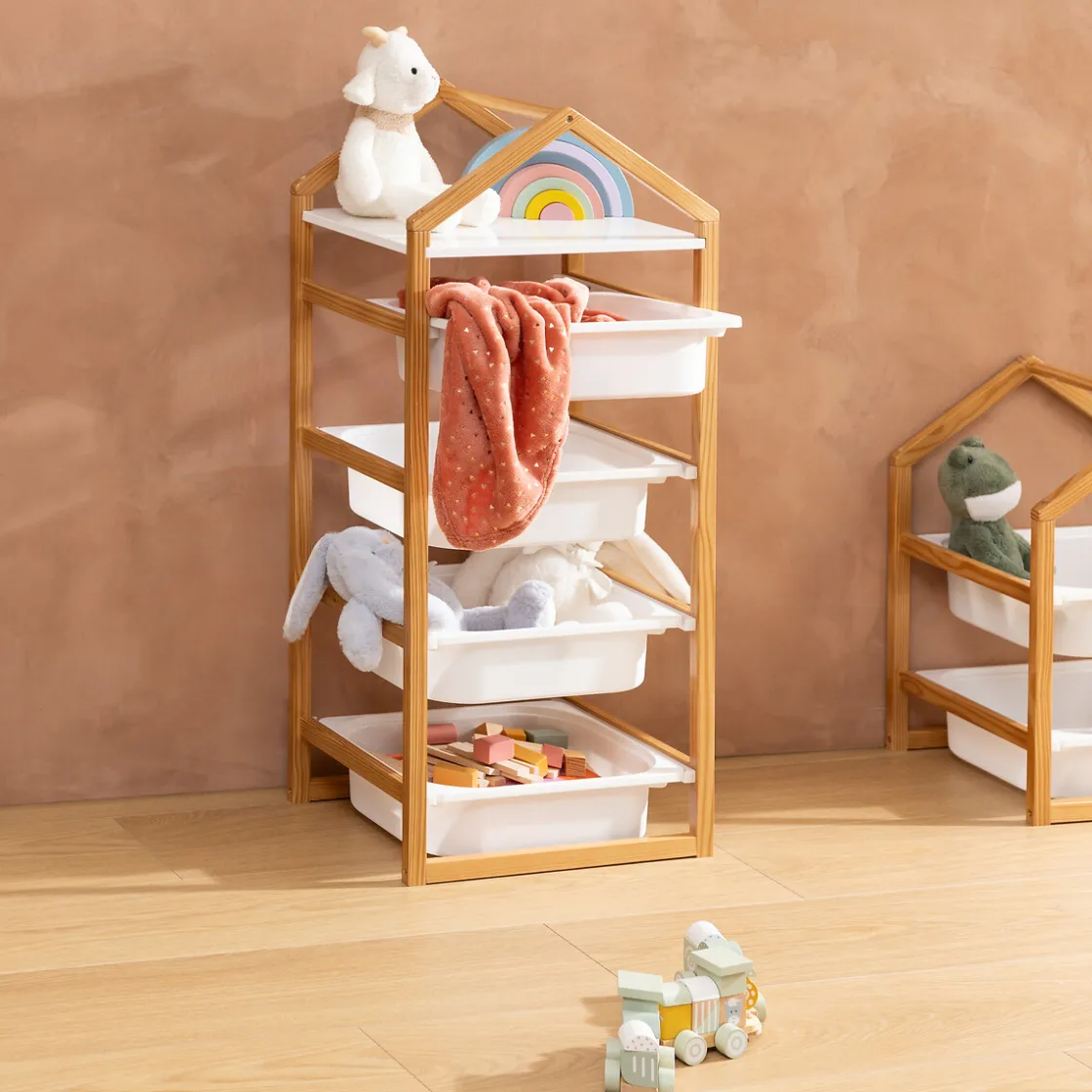 atmosphera4kids Mobiliario>Mueble de organización BAKO 5 niveles y 4 cestas