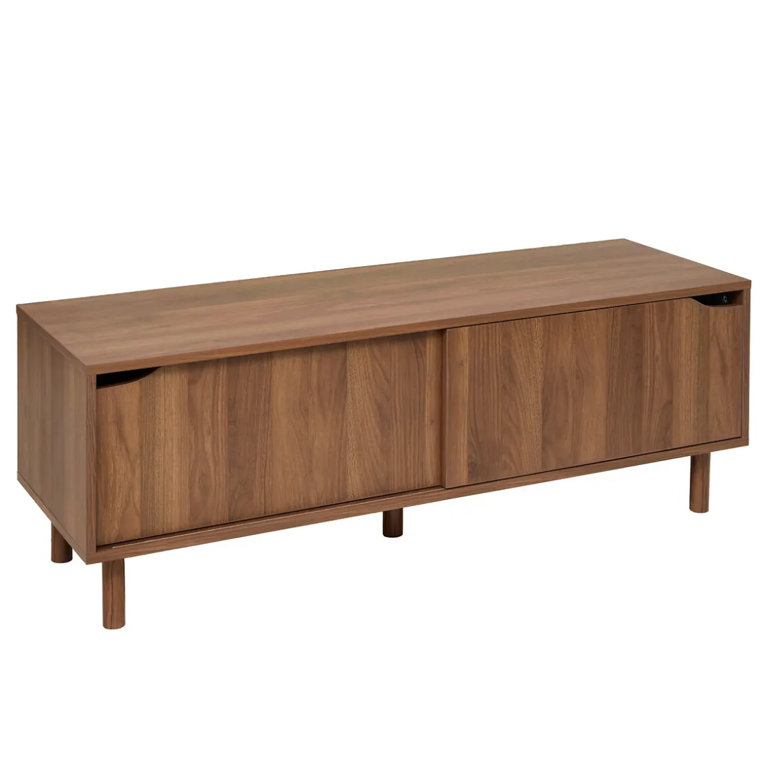 5five Muebles Y Carros De Apoyo>Mueble de TV SLIDY marrón de mdf con 2 puertas