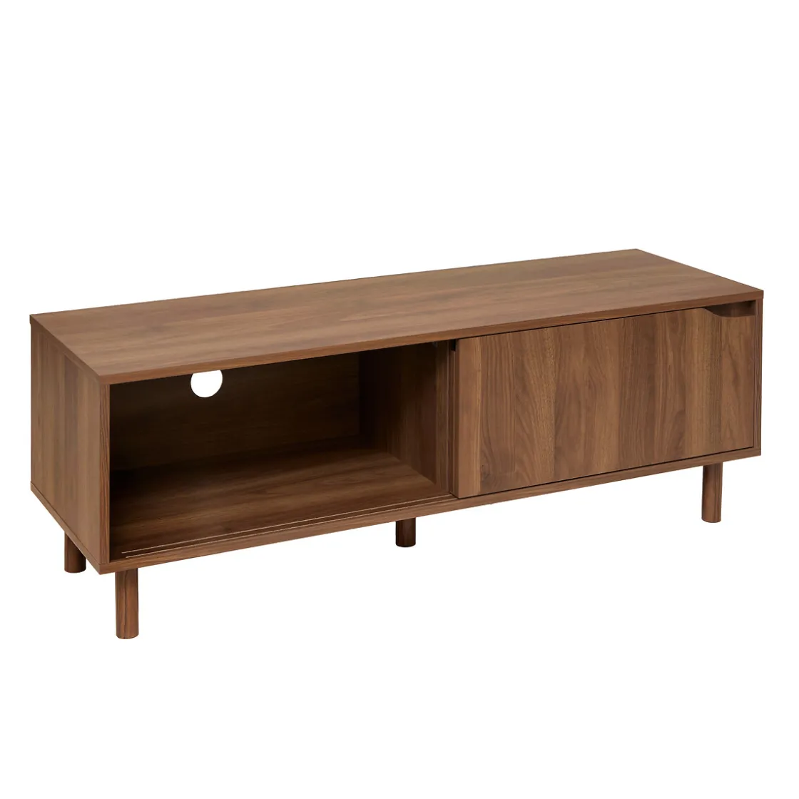 5five Muebles Y Carros De Apoyo>Mueble de TV SLIDY marrón de mdf con 2 puertas