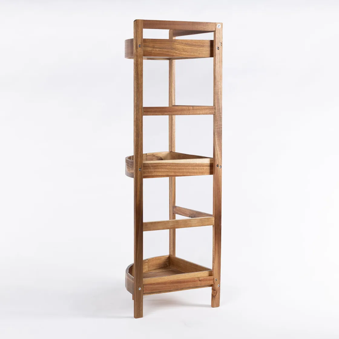 Muebles Con Lavabo Y Auxiliares>Mueble esquinero de baño con 3 estantes