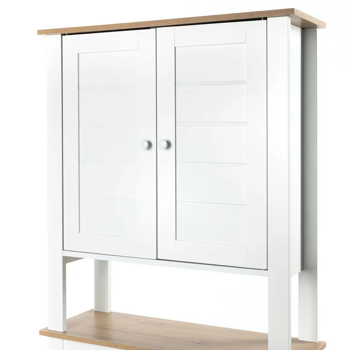 Muebles Con Lavabo Y Auxiliares>Mueble para baño wc DENVER blanco y marrón 173cm