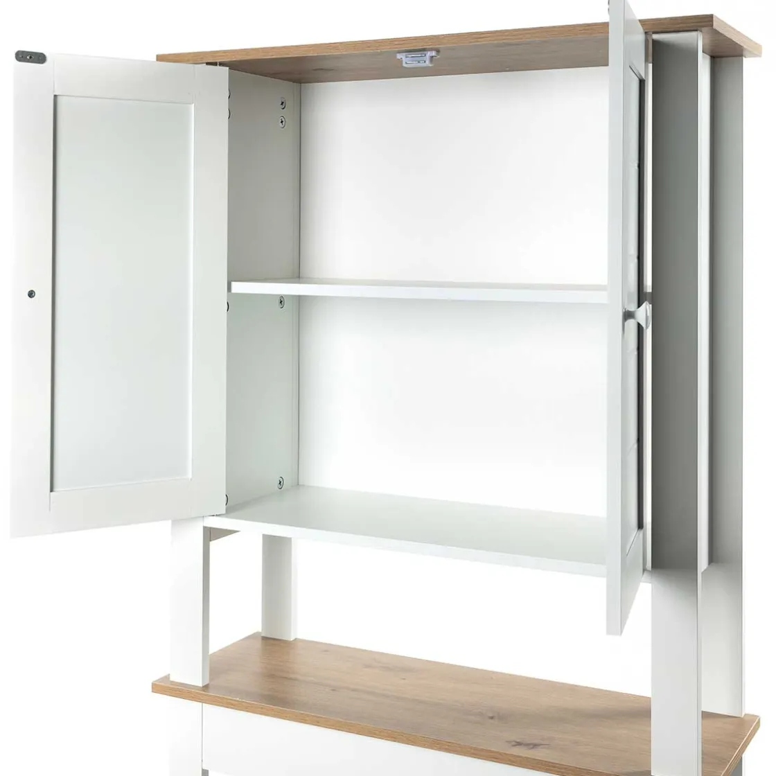Muebles Con Lavabo Y Auxiliares>Mueble para baño wc DENVER blanco y marrón 173cm