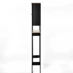 Muebles Con Lavabo Y Auxiliares>Mueble para baño wc ROMA negro y marrón 173cm