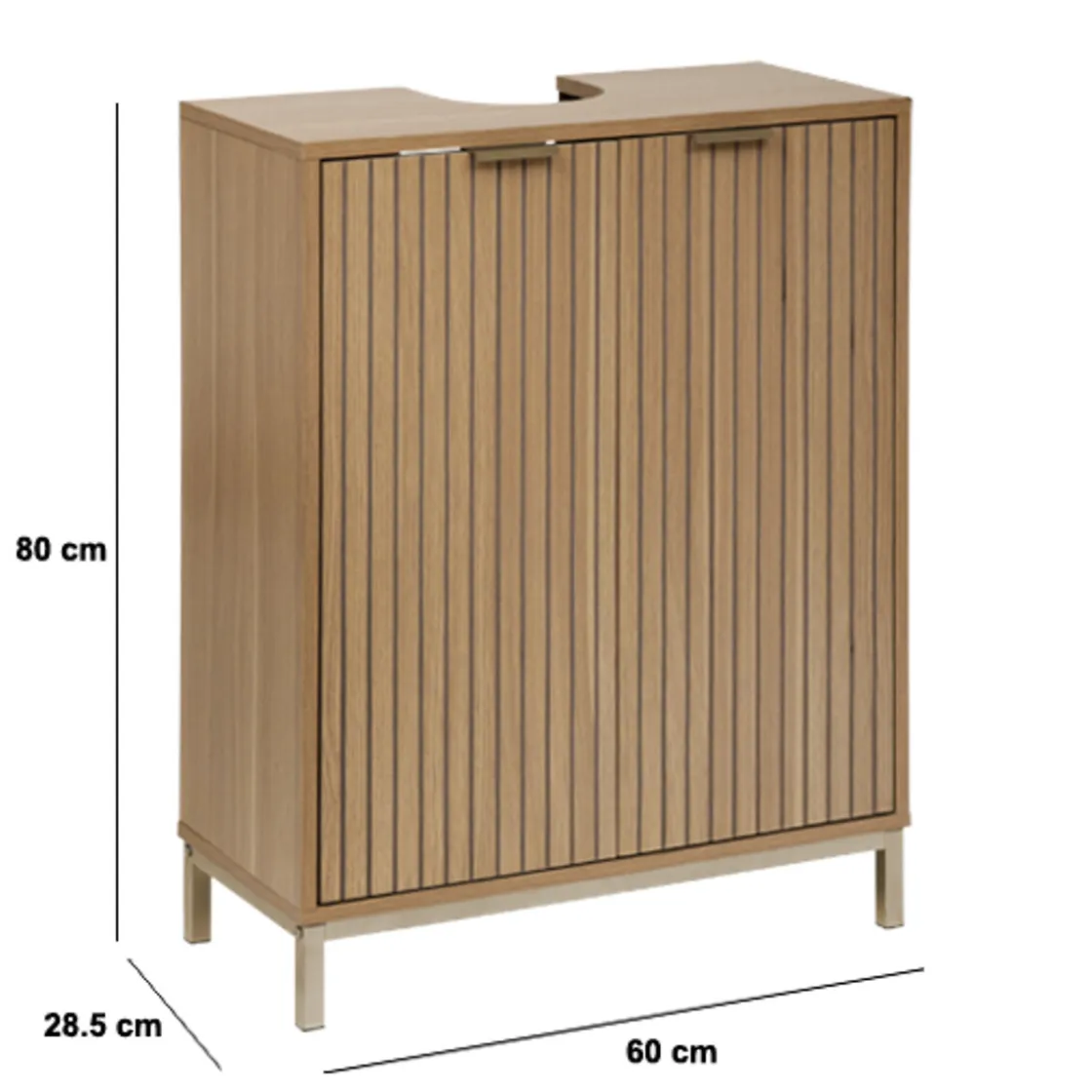 5five Muebles Y Carros De Apoyo>Mueble para lavabo TASSO Beige de MDF