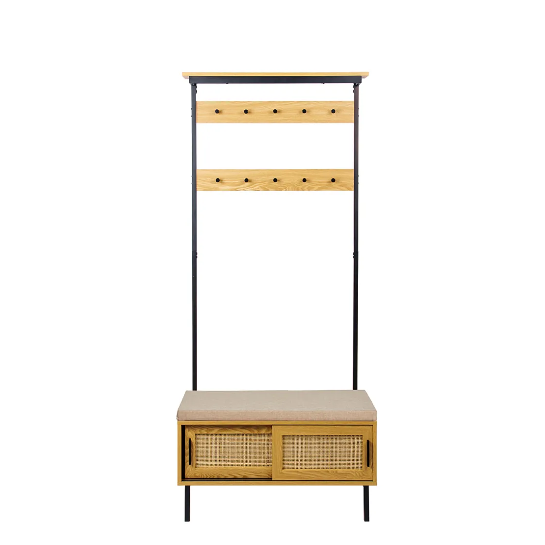 Muebles Y Carros De Apoyo>Mueble recibidor con zapatero y banco