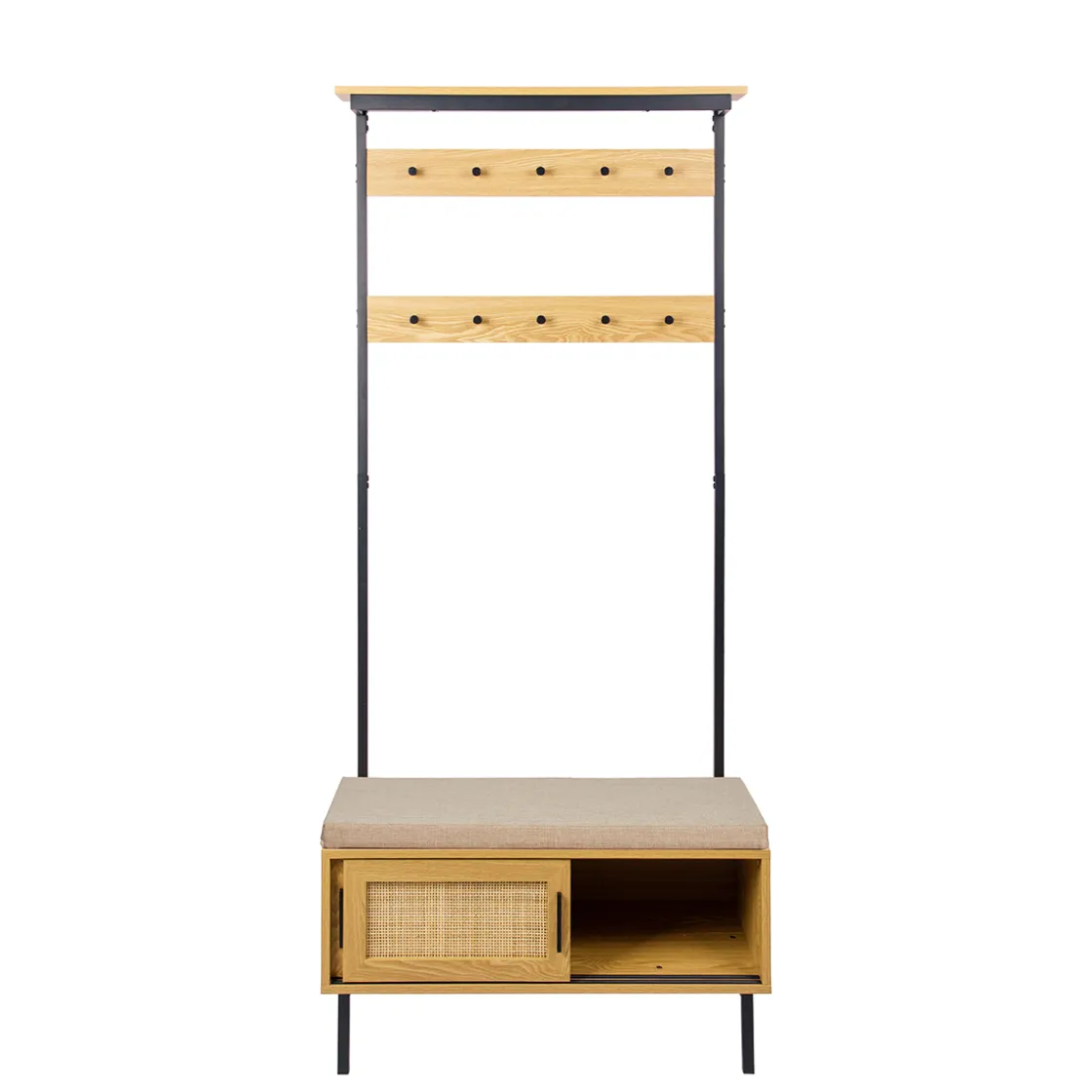Muebles Y Carros De Apoyo>Mueble recibidor con zapatero y banco