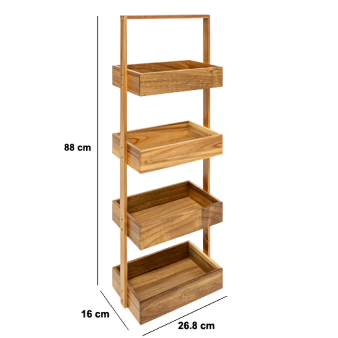 5five Muebles Con Lavabo Y Auxiliares>Mueble wc de madera de acacia 88cm