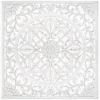 atmosphera Lienzos Y Cuadros Decorativos|Estilo Étnico>Mural De Madera Tallada Blanco 90x90Cm