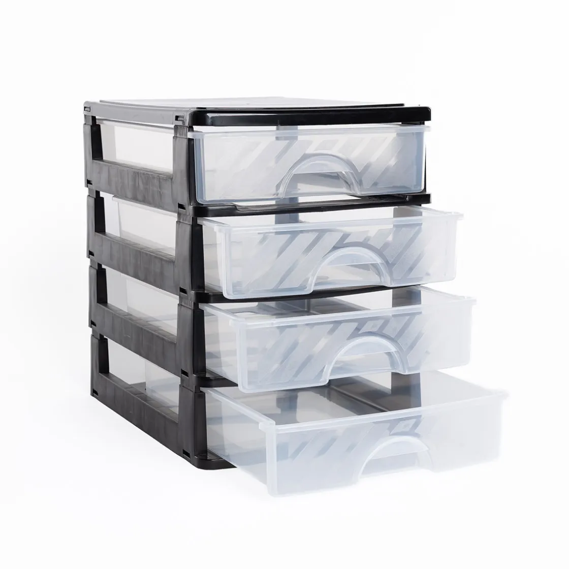 Accesorios De Almacenamiento>Organizador C/4 Cajones A4 Bajo Plástico