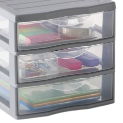 Accesorios De Almacenamiento>Organizador C/3 Cajones A5 Transparente