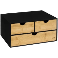 5five Cajas De Almacenamiento Y Organizadores>Organizador Con 3 Cajones De Bambú
