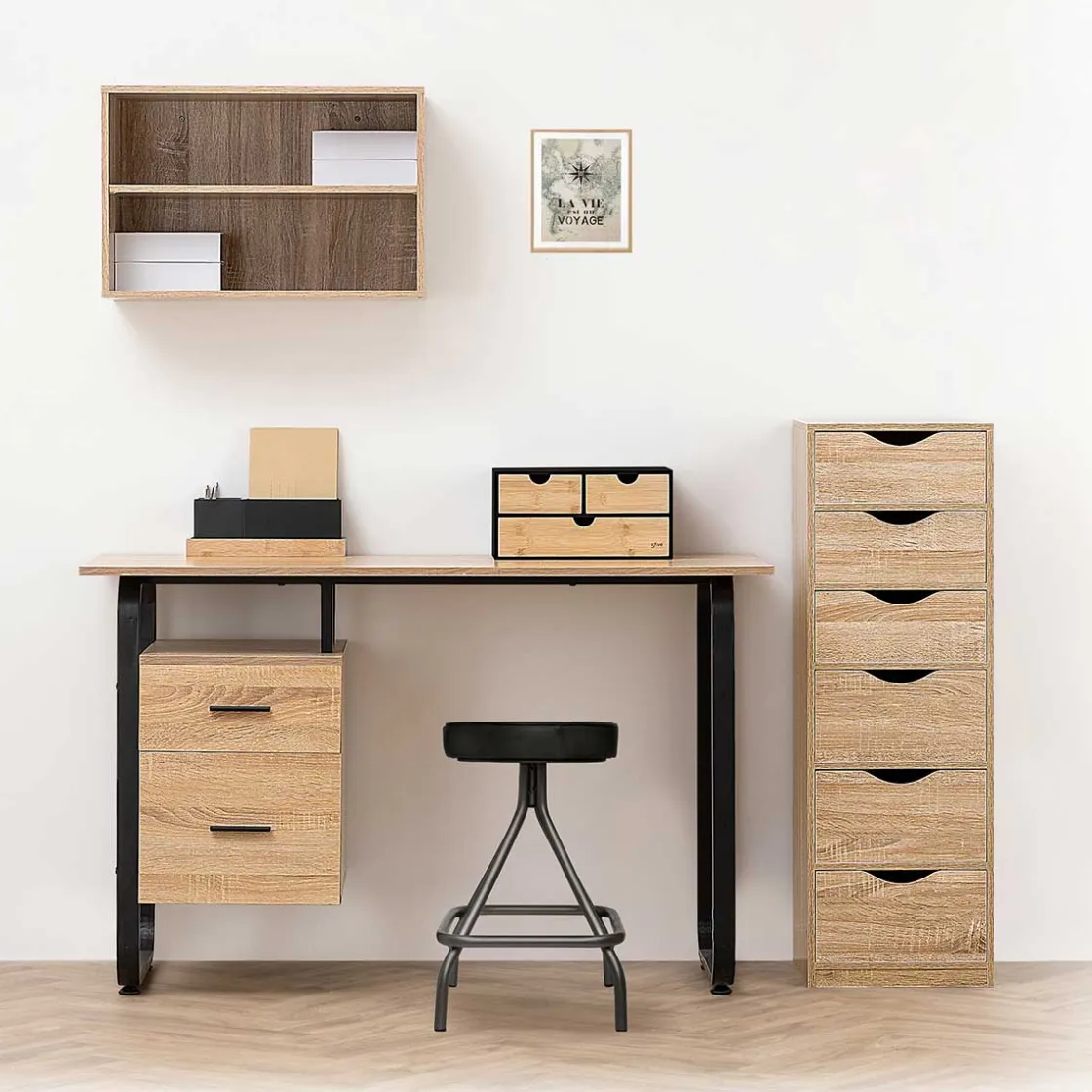 5five Cajas De Almacenamiento Y Organizadores>Organizador Con 3 Cajones De Bambú