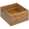 5five Accesorios De Lavabo>Organizador De Bambú P/Baño 18x18x9.5Cm