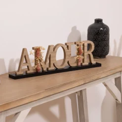 atmosphera Accesorios|Estilo Rústico>Palabra Decorativa Amour 50x5.5x13.5Cm