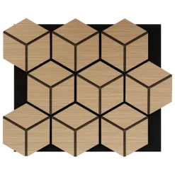 atmosphera Lienzos Y Cuadros Decorativos>Panel decorativo hexagonal beige CLINT 69x56,5cm
