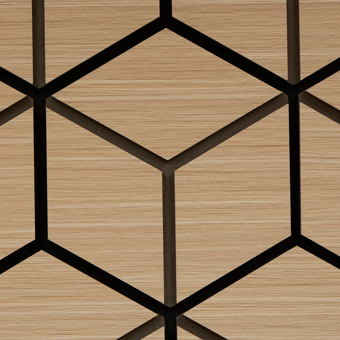 atmosphera Lienzos Y Cuadros Decorativos>Panel decorativo hexagonal beige CLINT 69x56,5cm