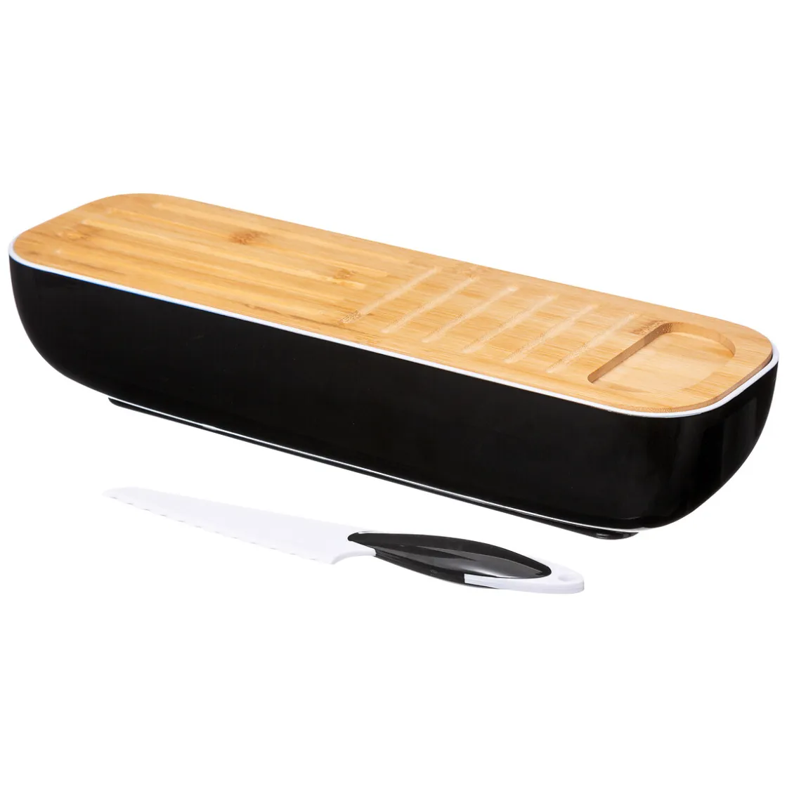 5five Cestas De Pan>Panera C/ Tabla De Bambú Y Cuchillo