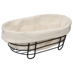 Cestas De Pan>Panera Oval. Metal/Acero 28.5x18.5x11.5