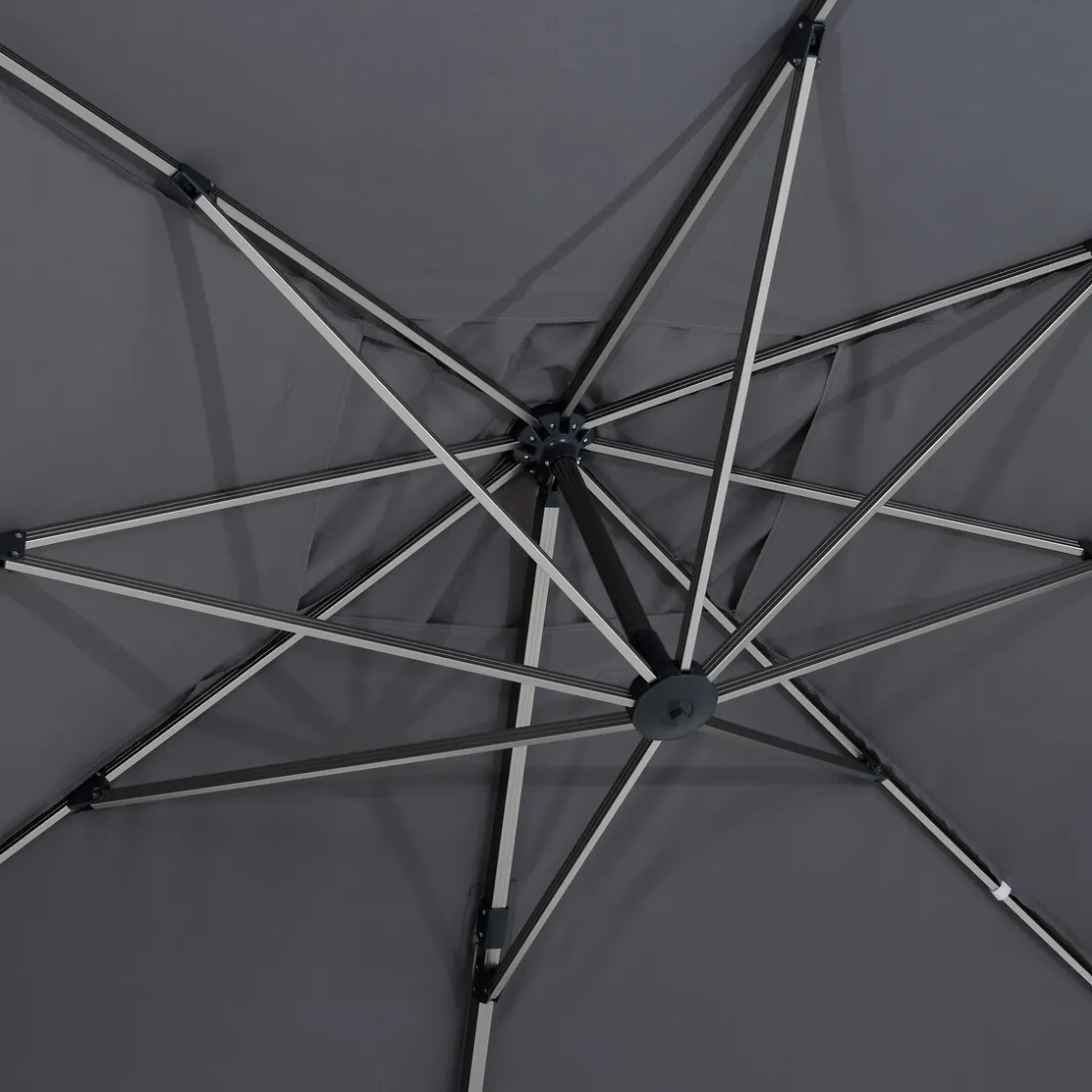 hespéride Parasol Y Bases>Parasol EQUADOR gris ardosia adonizado 3x4m