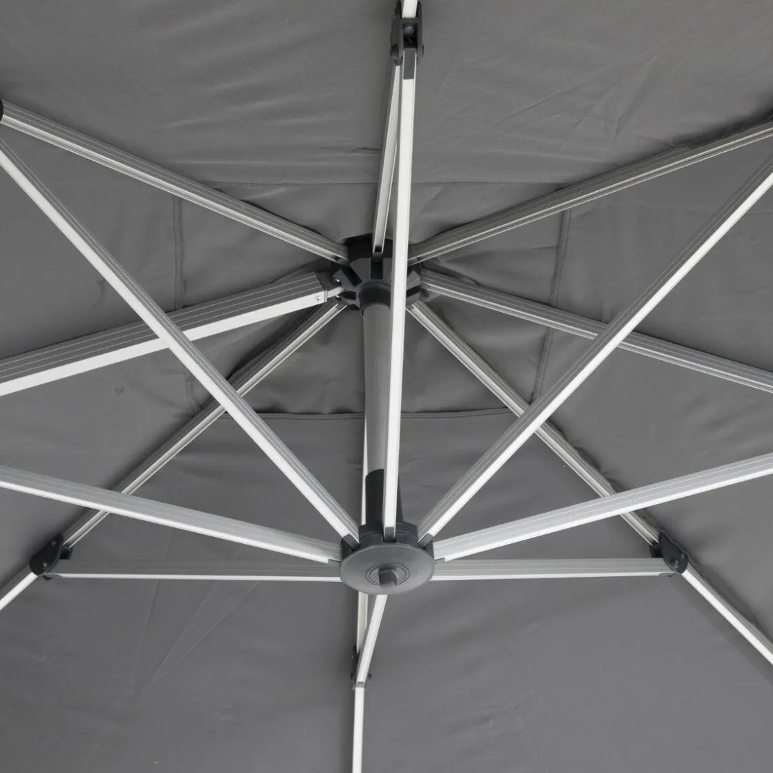 hespéride Parasol Y Bases>Parasol EQUADOR gris ardósia con led 3x3m