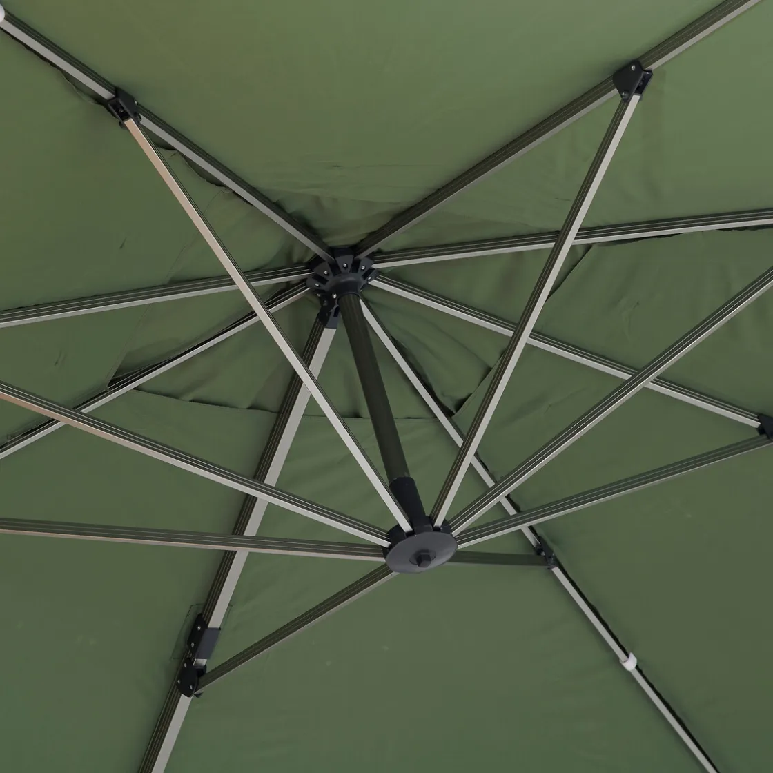 hespéride Parasol Y Bases>Parasol EQUADOR verde oliva adonizado 3x4m