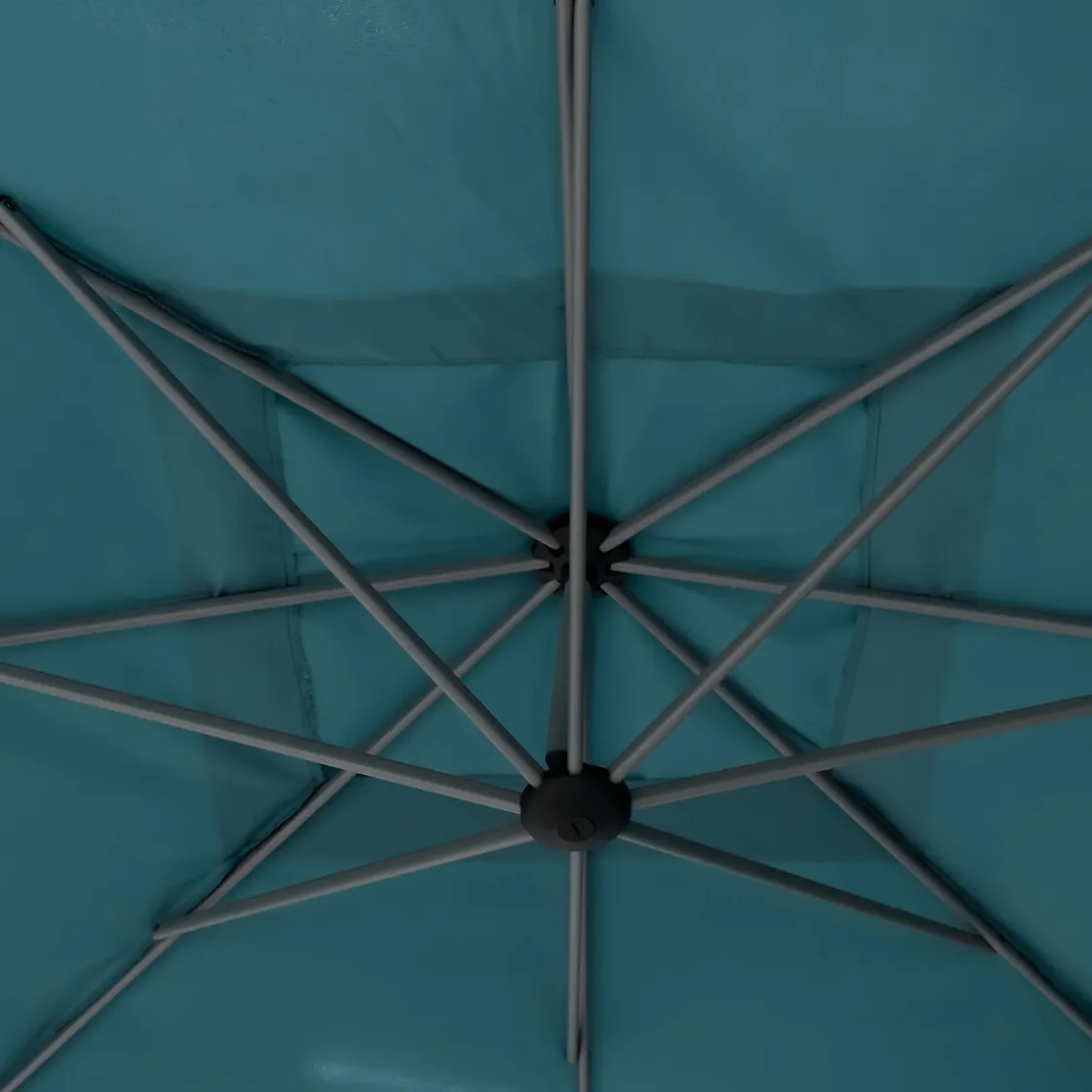 hespéride Parasol Y Bases>Parasol excéntrico MANOA azul canard 2.5x2.5m