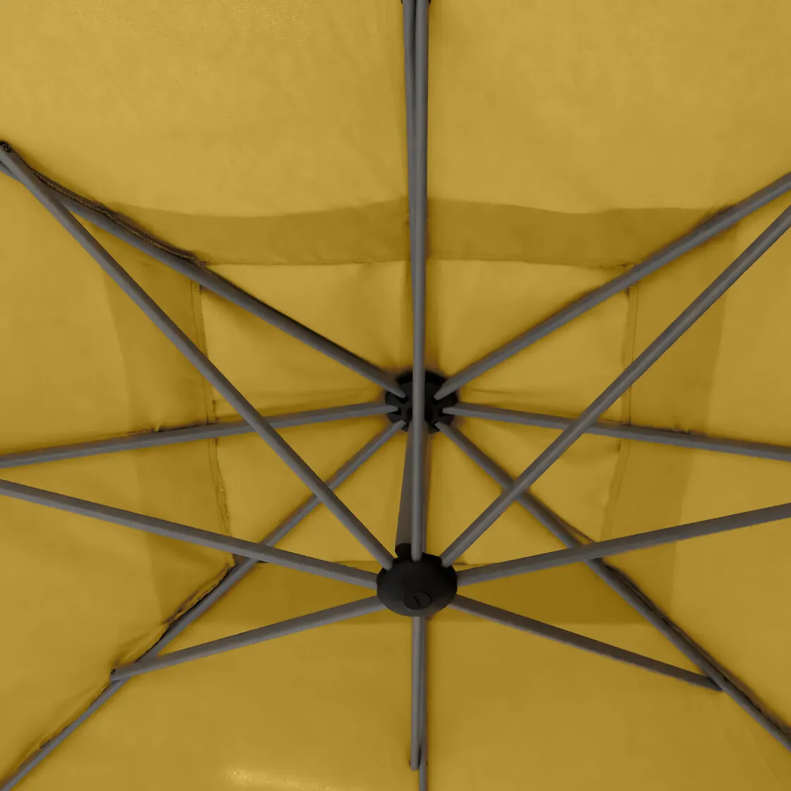 hespéride Parasol Y Bases>Parasol MANOA excéntrico mostaza 2,5x2,5m