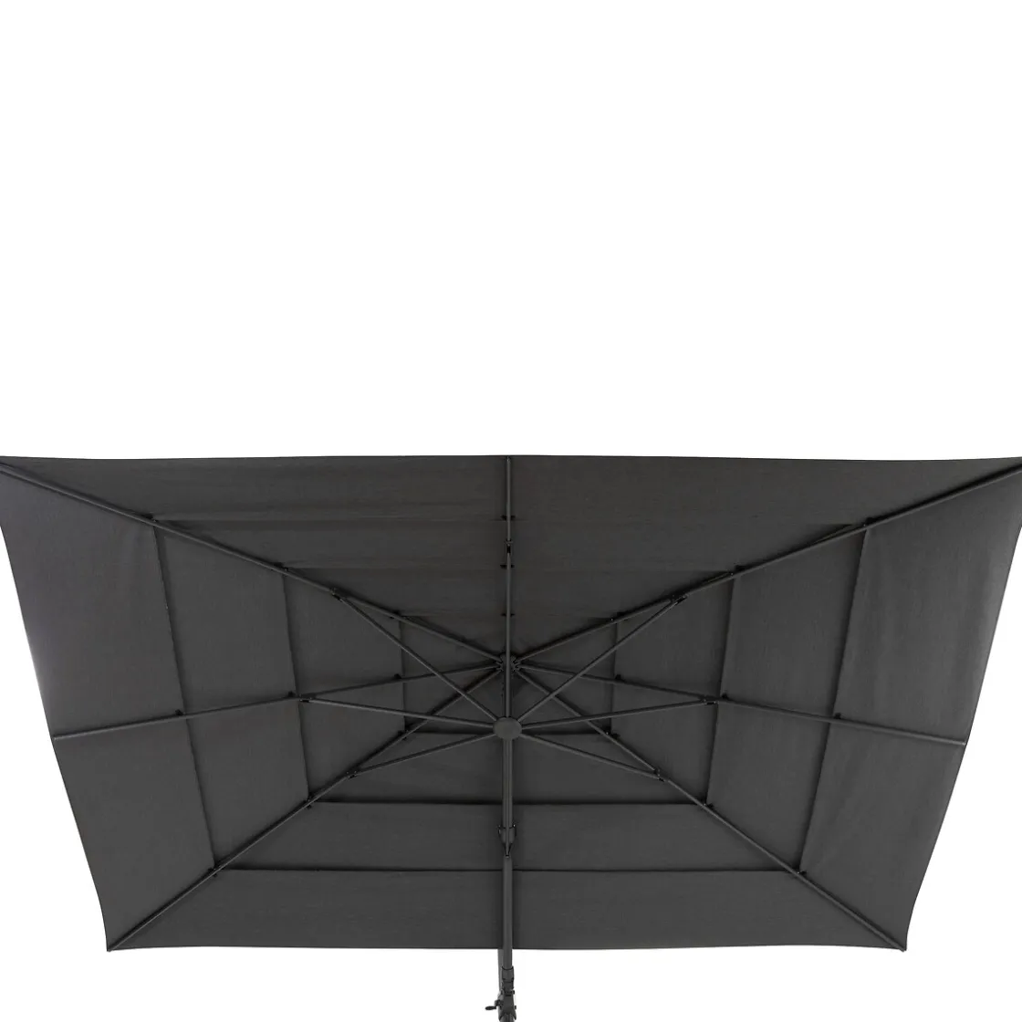 hespéride Parasol Y Bases>Parasol MELHIA gris graphite e antracite 4x3m