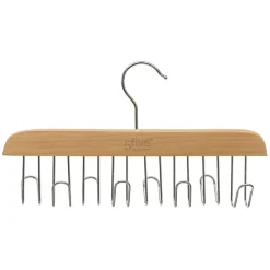 5five Perchas Y Travesaños>Percha De Madera Para Cinturones