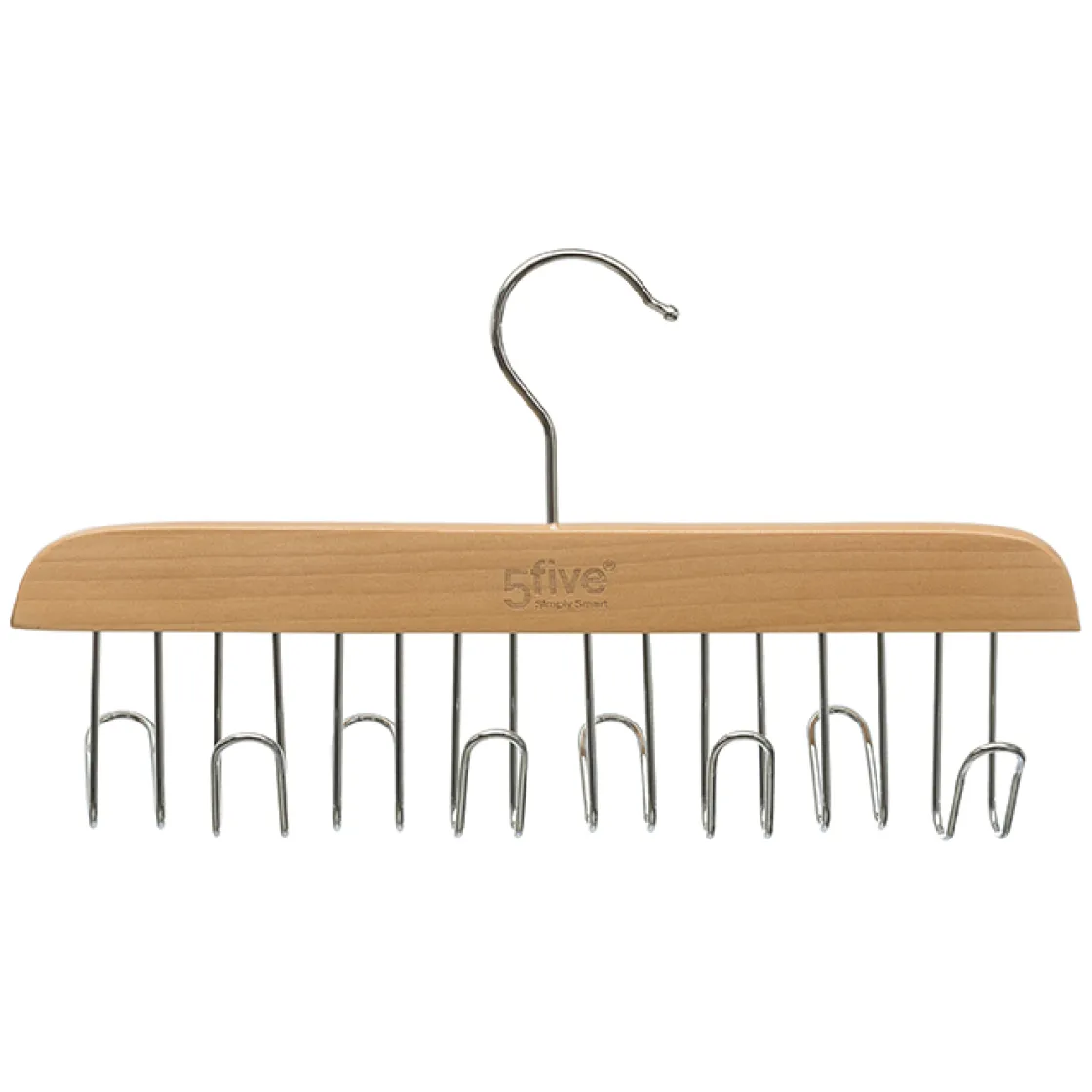 5five Perchas Y Travesaños>Percha De Madera Para Cinturones