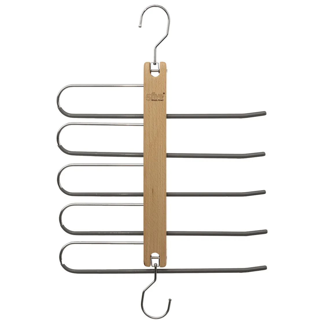 5five Perchas Y Travesaños>Percha De Metal/Madera P/5 Pantalones