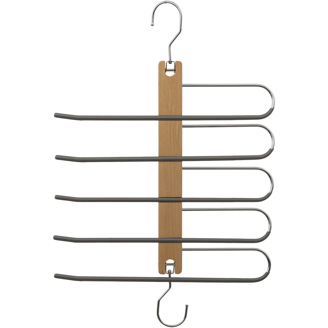 5five Perchas Y Travesaños>Percha De Metal/Madera P/5 Pantalones