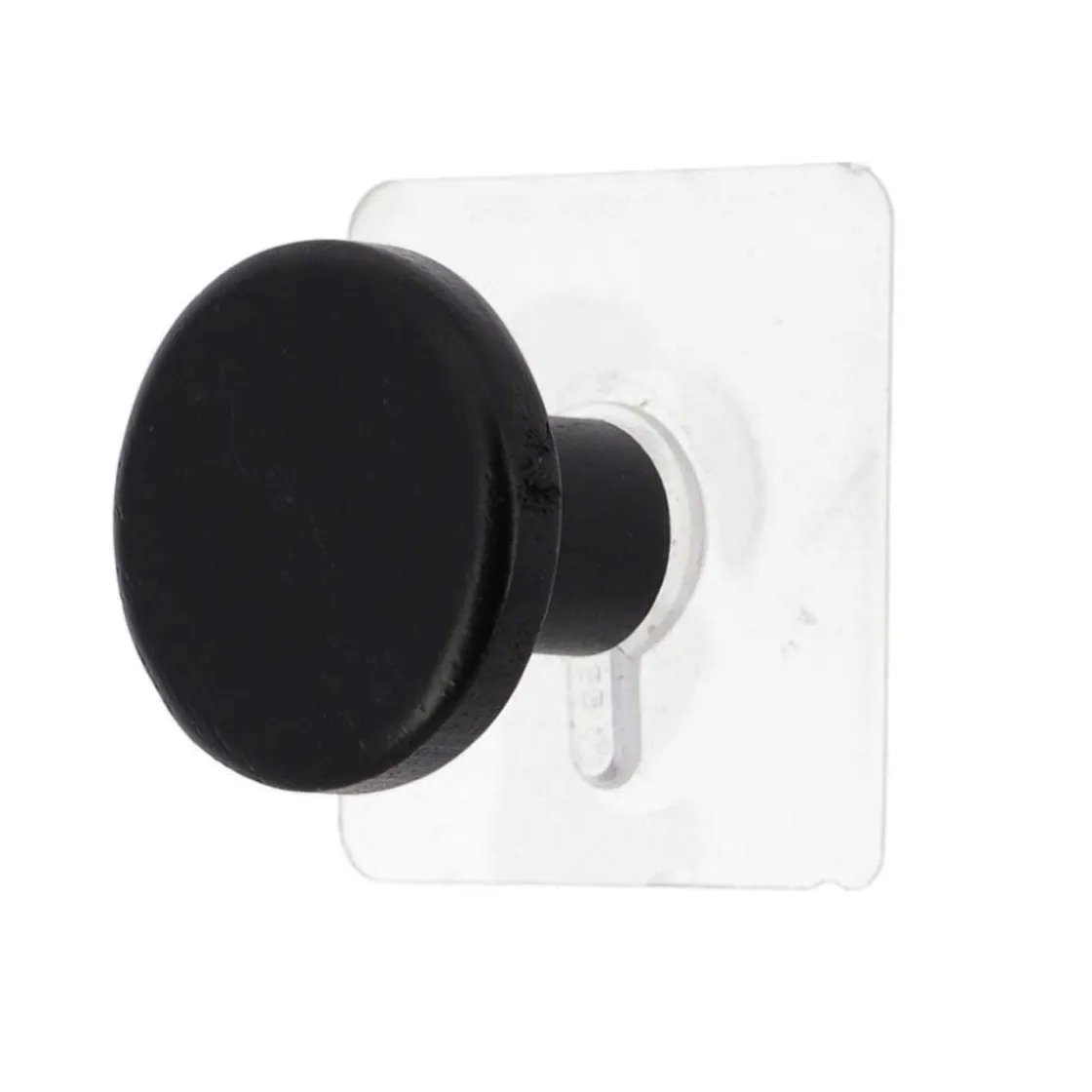 Toalleros>Perchero Baño Negro De Madera 4.5cm