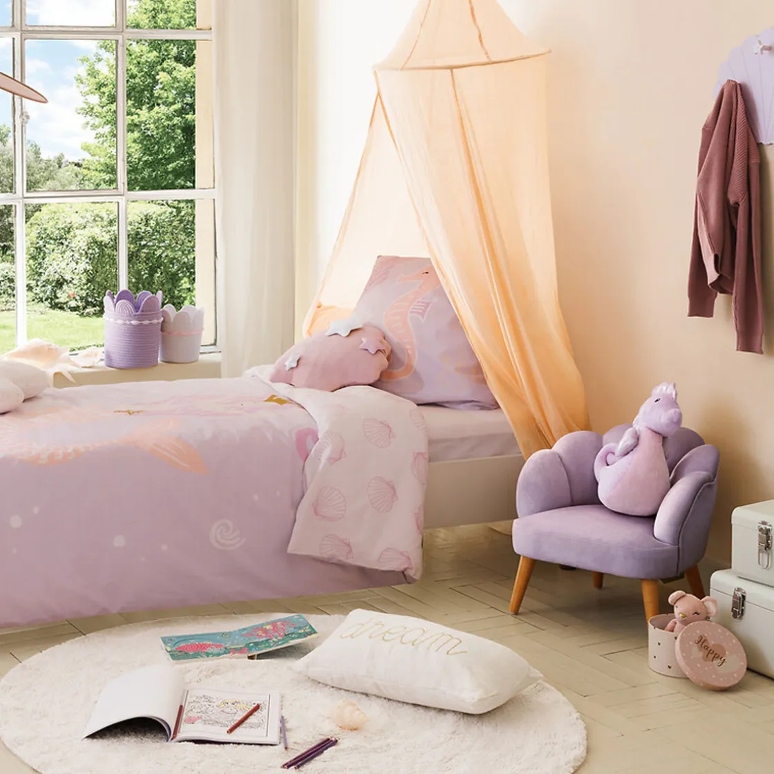 atmosphera4kids Almacenamiento>Perchero Concha De Mar Violeta Claro