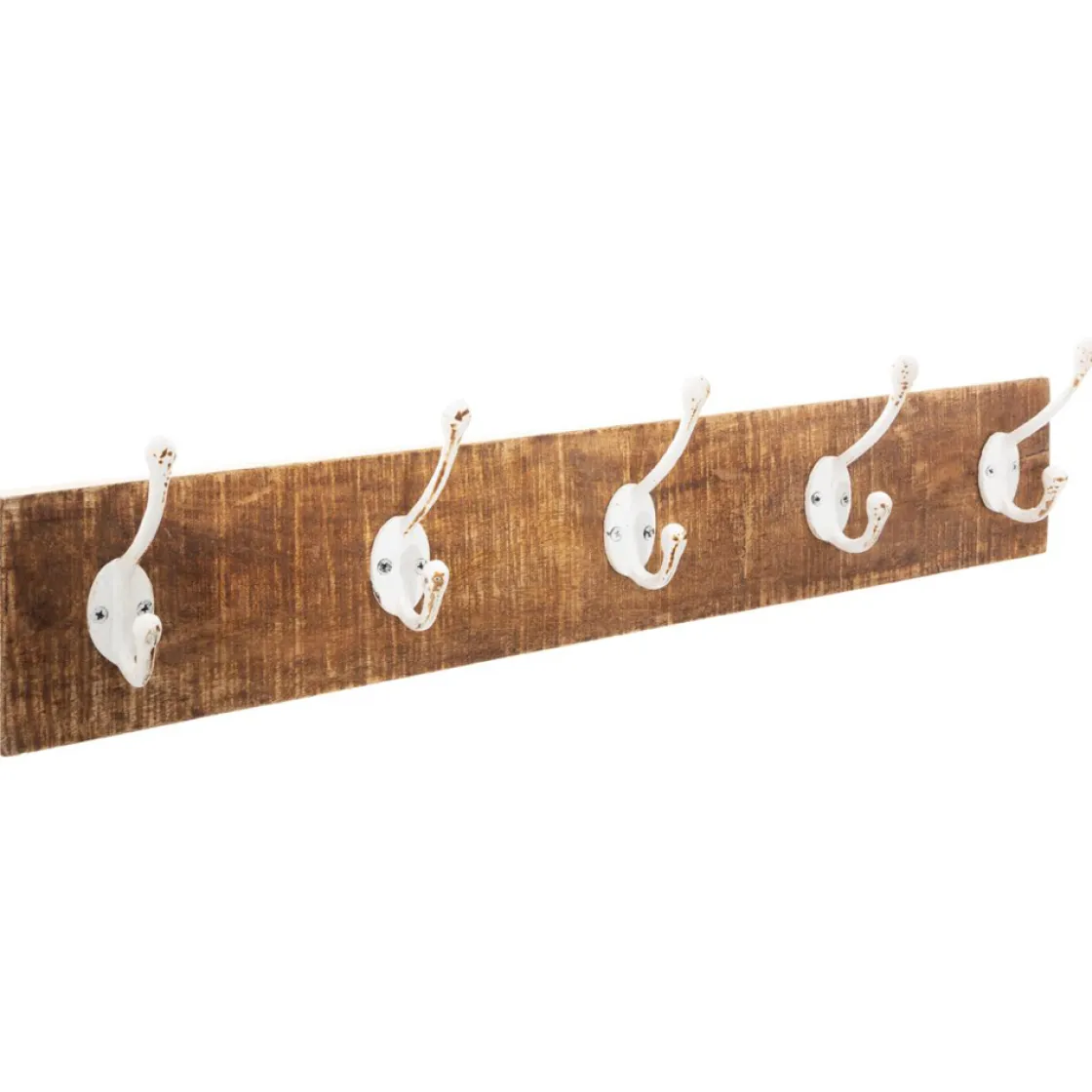 atmosphera Perchas Y Travesaños|Estilo Rústico>Perchero De Madera C/5 Ganchos 74x9x15Cm