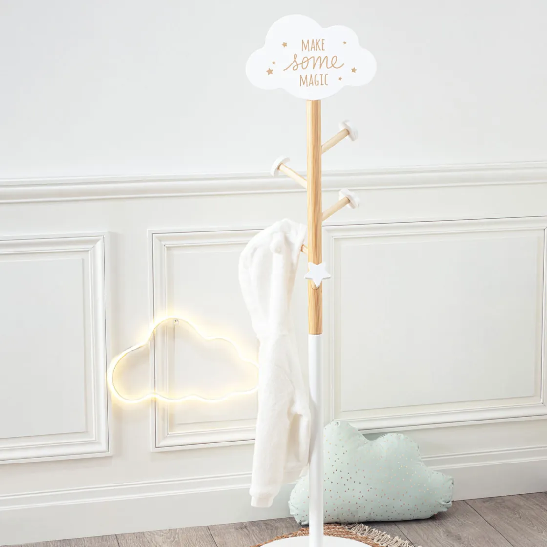 atmosphera4kids Almacenamiento>Perchero de pie NUBE blanco con 5 ganchos