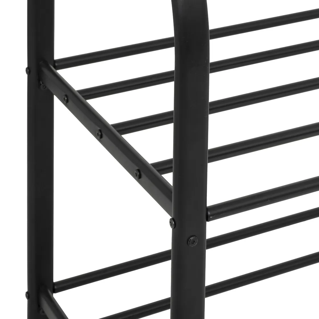 5five Soportes>Perchero doble ATHENA negro con 2 baldas